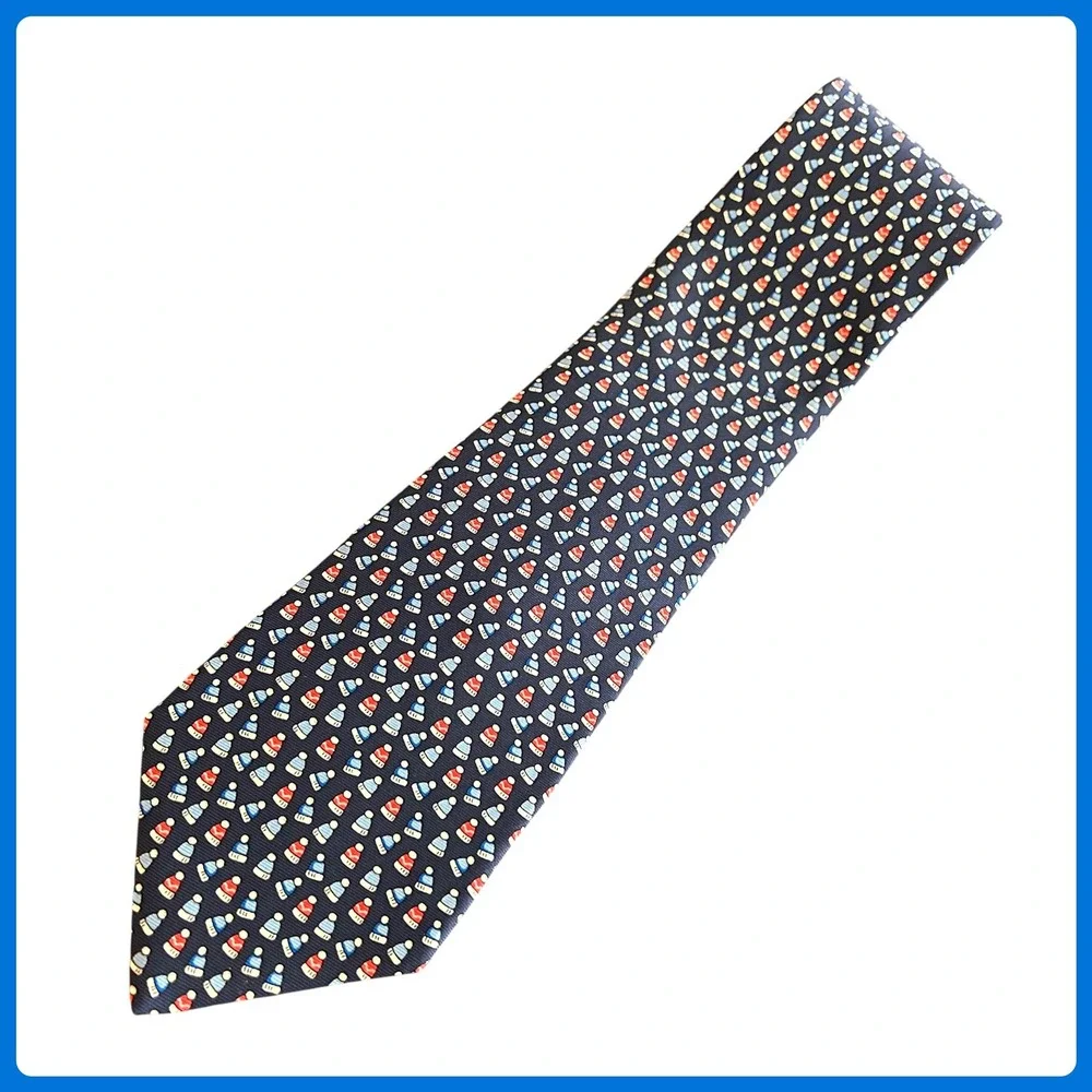 New W/Tags Brooks Brothers Men's Novelty Necktie Silk Winter Holiday $79.50 MSRP